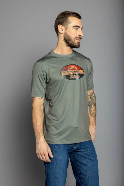 Kimes Ranch American Standard Tech Tee - Sage - Discover Kimes Ranch American Standard Tech Tee - Sage Quality Kimes Ranch Shirt located at The Revival.