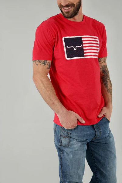 Kimes Ranch Trucker Tee Shirt - Red - Discover Kimes Ranch Trucker Tee Shirt - Red Quality Kimes Ranch Shirt located at The Revival.