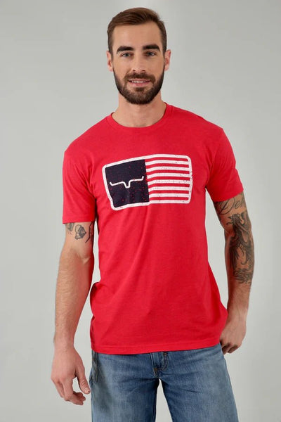 Kimes Ranch Trucker Tee Shirt - Red - Discover Kimes Ranch Trucker Tee Shirt - Red Quality Kimes Ranch Shirt located at The Revival.