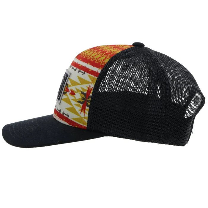 Discover Hooey "Doc" Red/Yellow/White/Black Aztec Print Hat Quality Hooey Hats located at The Revival.