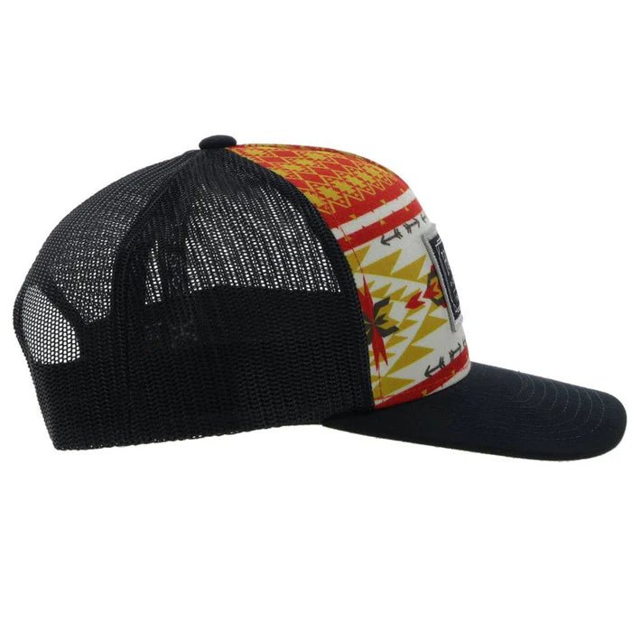 Discover Hooey "Doc" Red/Yellow/White/Black Aztec Print Hat Quality Hooey Hats located at The Revival.