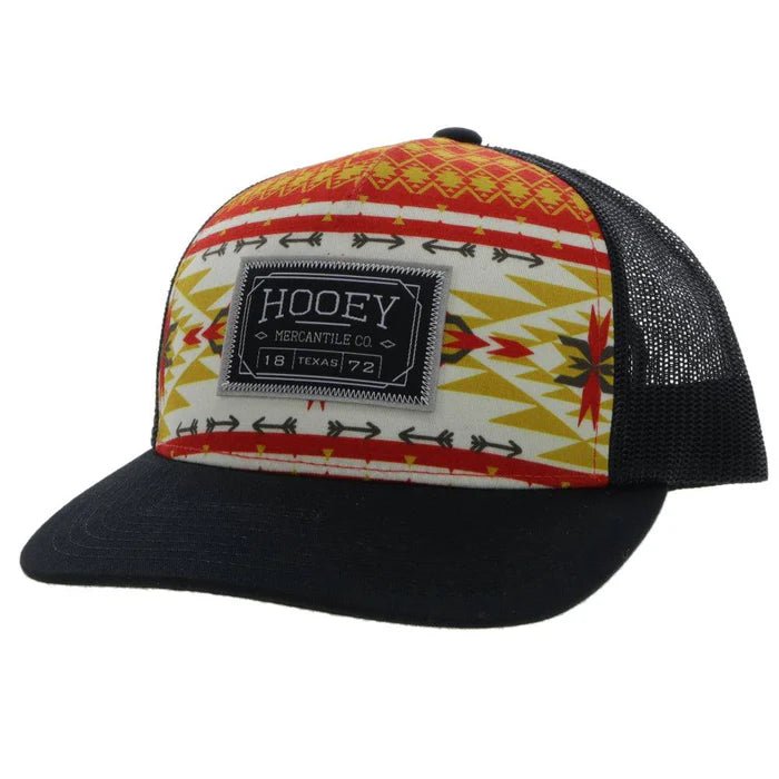 Discover Hooey "Doc" Red/Yellow/White/Black Aztec Print Hat Quality Hooey Hats located at The Revival.