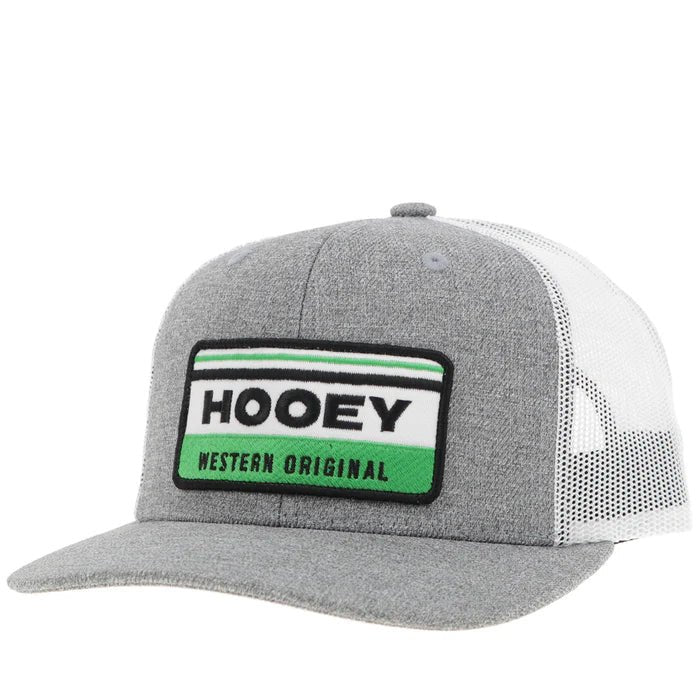 Discover Hooey "Horizon" Hat Grey/White w/Green/White & Black Patch Quality Hooey Hats located at The Revival.