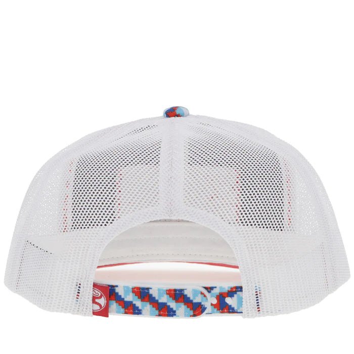 Discover Hooey "Lakota" Hat Blue/White w/Red & White Patch Quality Hooey Hats located at The Revival.