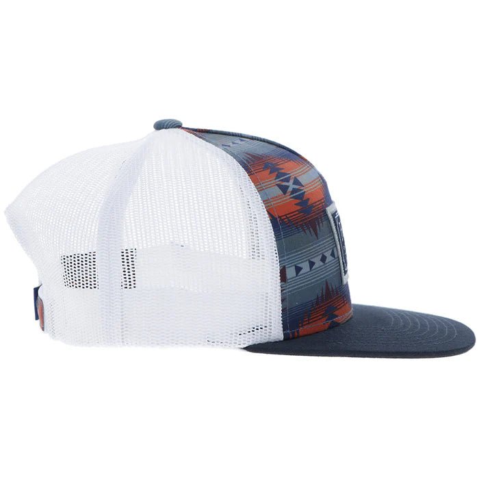 Discover Hooey "Doc" Hat Navy/White Aztec w/Rectangle Patch Quality Hooey Hats located at The Revival.