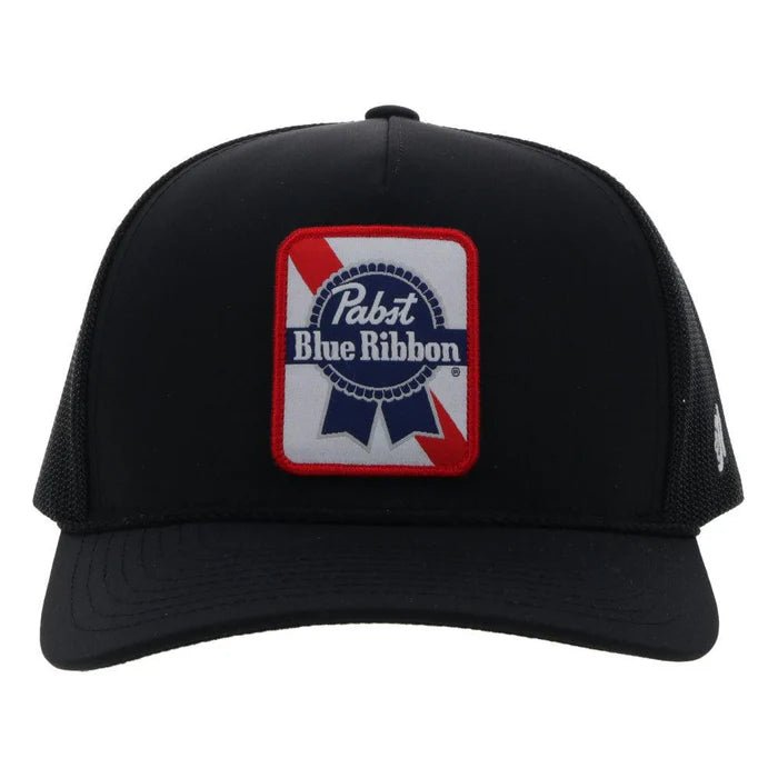 Discover Hooey "Pabst Blue Ribbon" Black Hat Quality Hooey Hats located at The Revival.