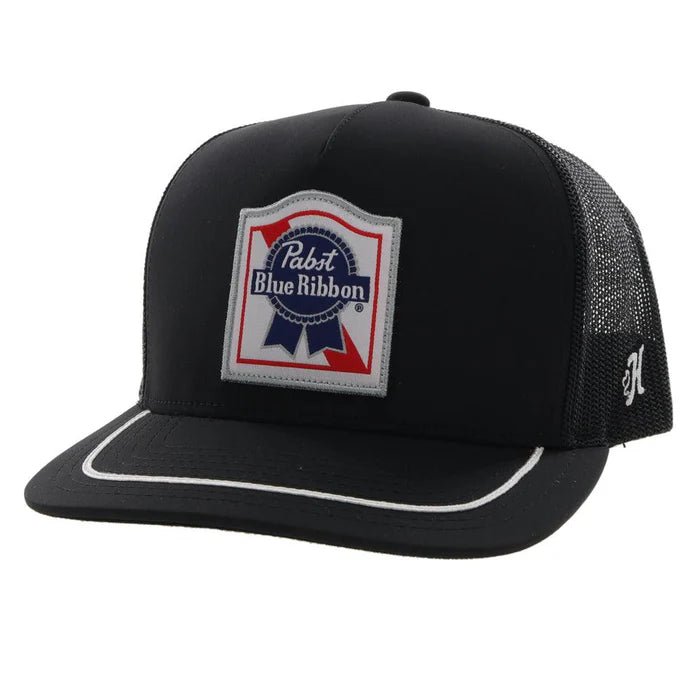 Discover Hooey "Pabst Blue Ribbon" Black/White Hat Quality Hooey Hats located at The Revival.