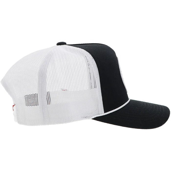 Discover Hooey "Quanah" Hat Black/White w/Red/White Patch Quality Hooey Hats located at The Revival.
