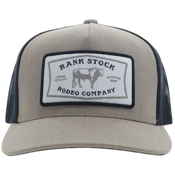 Discover Hooey "Rank Stock" Hooey Hat Tan/Black w/White/Black Patch Quality Hooey Hats located at The Revival.