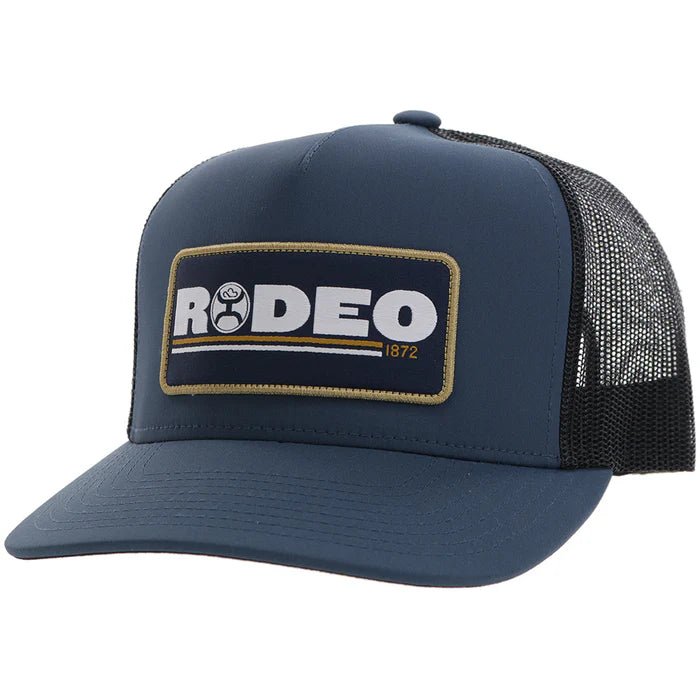 Discover Hooey "Rodeo" Hooey Hat Navy/Black w/Navy/White/Yellow Patch Quality Hooey Hats located at The Revival.