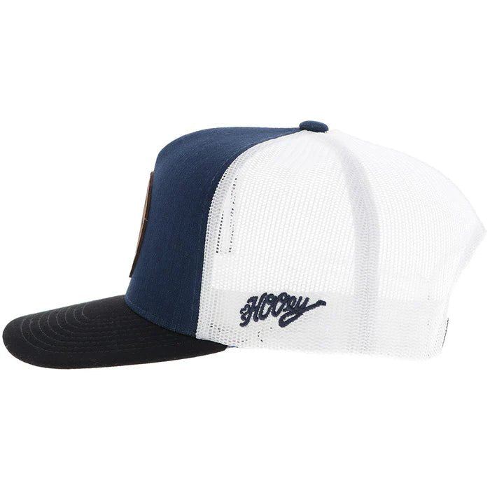 Discover Hooey "Spur" Hat Denim/White w/Leather Circle Patch Quality Hooey Hats located at The Revival.