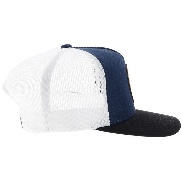 Discover Hooey "Spur" Hat Denim/White w/Leather Circle Patch Quality Hooey Hats located at The Revival.