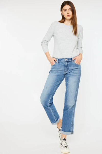 Kancan Isa Mid Rise Slim Boyfriend Jeans - Discover Kancan Isa Mid Rise Slim Boyfriend Jeans Quality Kancan Jeans located at The Revival.