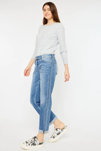 Kancan Isa Mid Rise Slim Boyfriend Jeans - Discover Kancan Isa Mid Rise Slim Boyfriend Jeans Quality Kancan Jeans located at The Revival.