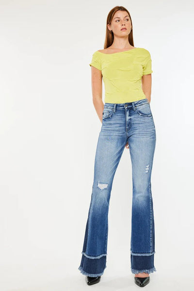 Kancan Kacey High Rise Flare Jeans - Discover Kancan Kacey High Rise Flare Jeans Quality Kancan Jeans located at The Revival.