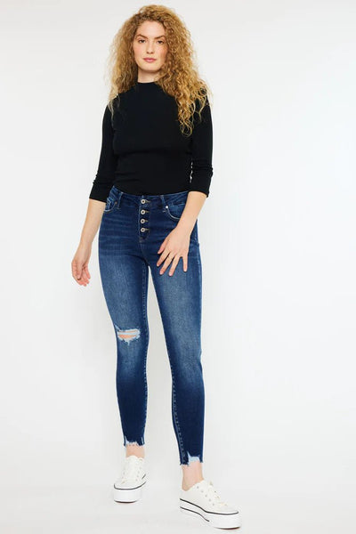 Kancan Milo High Rise Ankle Skinny Jeans - Curvy - Discover Kancan Milo High Rise Ankle Skinny Jeans - Curvy Quality Kancan Jeans located at The Revival.