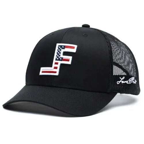Lane Frost Patriot II Curved Hat - Side profile of Lane Frost Patriot II curved brim cap