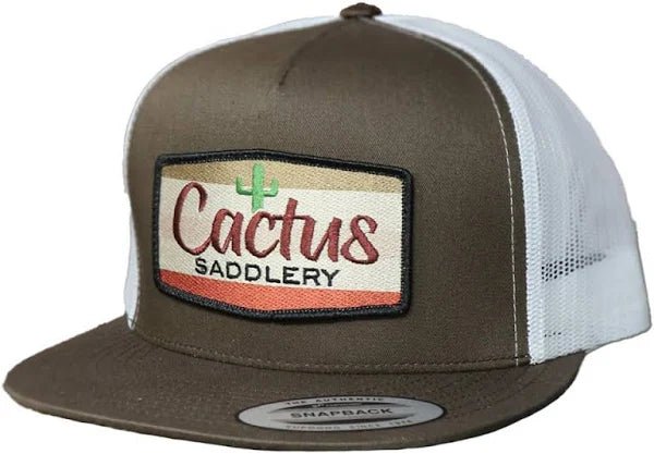 Discover Red Dirt Hat Co. Cactus Saddlery Hat - Brown & White Quality Red Dirt Hat Co. Hats located at The Revival.