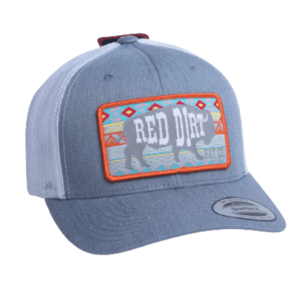 Red Dirt Hat Co. Aztec Buffalo - Heather Grey - Discover Red Dirt Hat Co. Aztec Buffalo - Heather Grey Quality Red Dirt Hat Co. Hats located at The Revival.