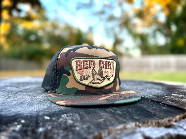 Red Dirt Hat Co. Fly South - Camo, Black - Discover Red Dirt Hat Co. Fly South - Camo, Black Quality Red Dirt Hat Co. Hats located at The Revival.