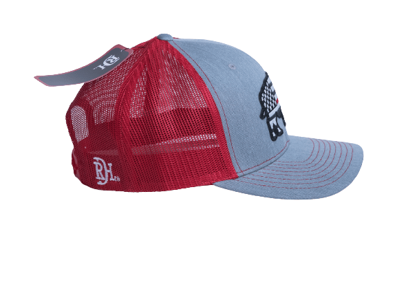 Red Dirt Hat Co. Thin Red Line - Heather Grey, Red - Discover Red Dirt Hat Co. Thin Red Line - Heather Grey, Red Quality Red Dirt Hat Co. Hats located at The Revival.