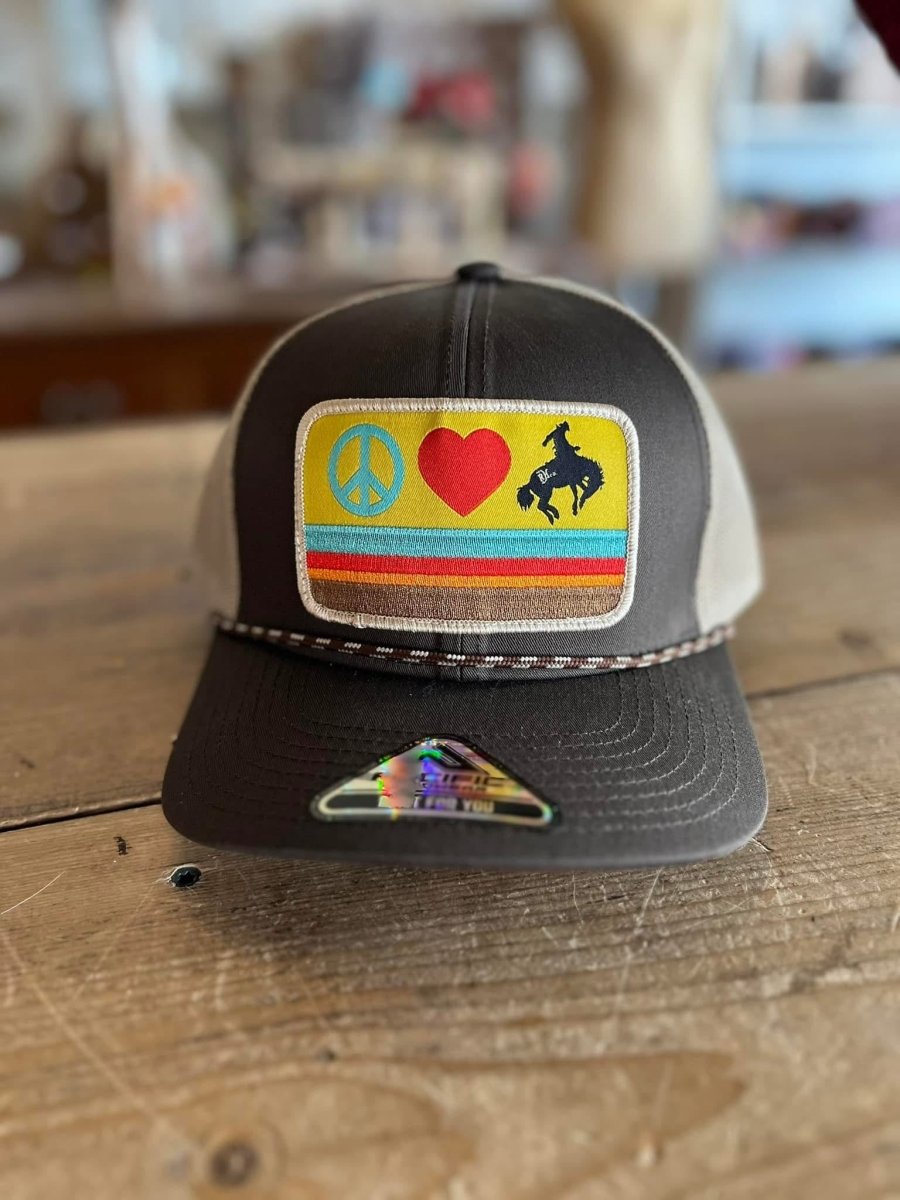 Discover Red Dirt Hat Co. Peace, Love & Rodeo - Ladies Brown/Khaki Quality Red Dirt Hat Co. Hats located at The Revival.