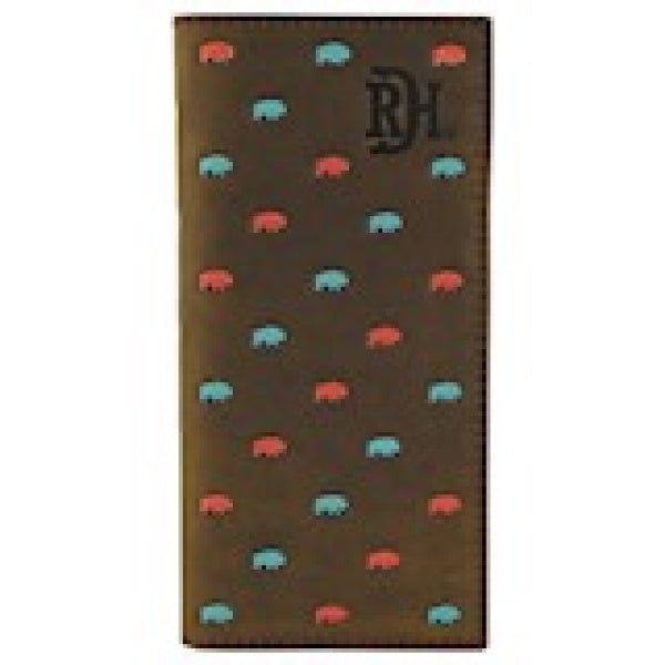 Red Dirt Hat Co. TURQ & CORAL BISON PATTERN RODEO WALLET - Discover Red Dirt Hat Co. TURQ & CORAL BISON PATTERN RODEO WALLET Quality Red Dirt Hat Co. Wallet located at The Revival.