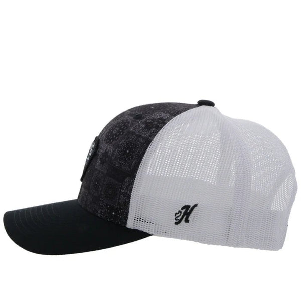 Hooey Rope Like A Girl Black/White Patch & Purple Tinted Bandana Printed Hat SKU: 2349T-BKWH - Discover Hooey Rope Like A Girl Black/White Patch & Purple Tinted Bandana Printed Hat 2349T-BKWH Hooey Hats at The Revival.