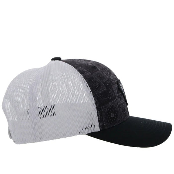 Hooey Rope Like A Girl Black/White Patch & Purple Tinted Bandana Printed Hat SKU: 2349T-BKWH - Discover Hooey Rope Like A Girl Black/White Patch & Purple Tinted Bandana Printed Hat 2349T-BKWH Hooey Hats at The Revival.