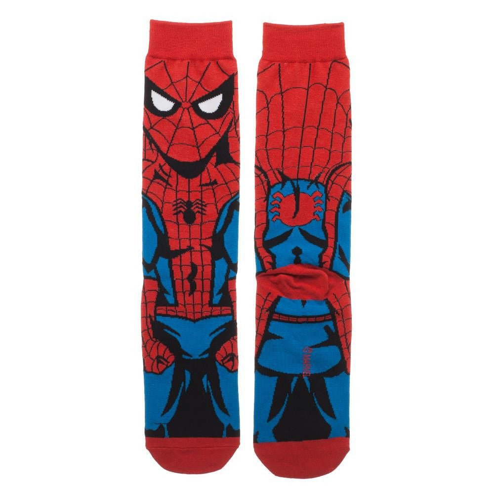 Discover Marvel Spiderman Animigos 360 Character Socks Quality Bioworld Socks located at The Revival.