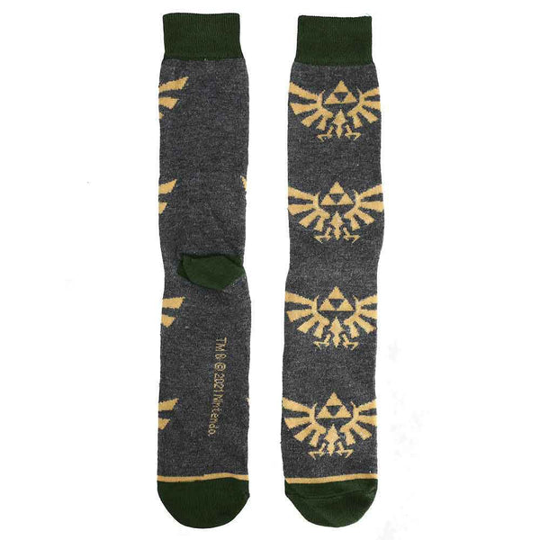 Zelda Hyrule Crest 5 Pair Crew Socks - Discover Zelda Hyrule Crest 5 Pair Crew Socks Quality Bioworld Socks located at The Revival.