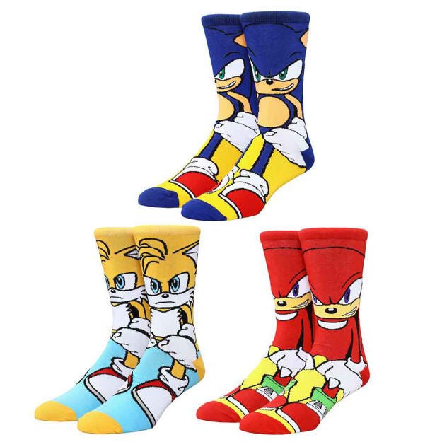 Discover Sonic the Hedgehog 2 Characters 5 Pair Crew Socks Quality Bioworld Socks located at The Revival.