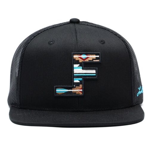 Lane Frost Aztec II Flat Bill Hat - Front View of Lane Frost Aztec Flat Billed Western Hat with White Background