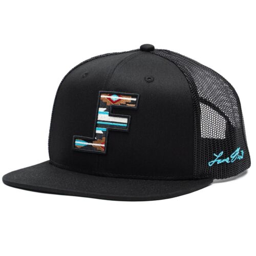 Lane Frost Aztec II Flat Bill Hat - Front View of Lane Frost Aztec Flat Billed Western Cap with White Background