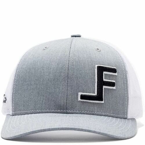 Lane Frost Wreck Grey Trucker Hat - Lane Frost Wreck rodeo cap in front view